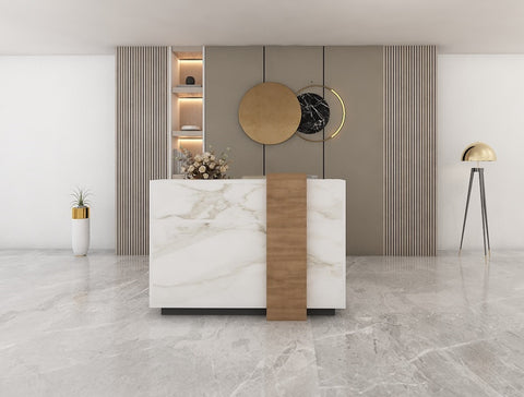 Elegant Reception Table – Stylish & Functional Front Desk for Office & Business