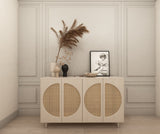 SRK Furniture  Shelves Accent Cabinet, Free Standing Console Table