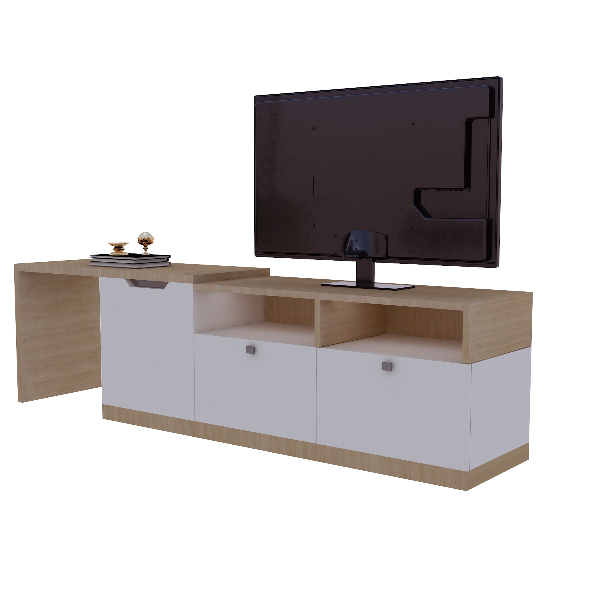 Contemporary Wooden TV Stand – Elegant Design for Modern Homes