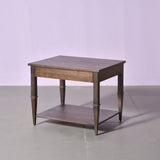 Elegant Wood Accent Table with Lower Shelf