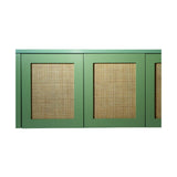 Srk -Light Green Rattan Sideboard