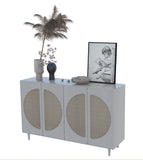 SRK Furniture  Shelves Accent Cabinet, Free Standing Console Table