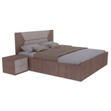 Designer Queen Size Bed With Bedside Table