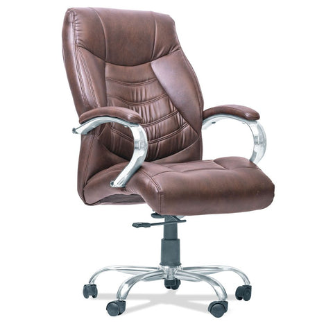 Metal Frame Chair In Leather Office Executive Chair