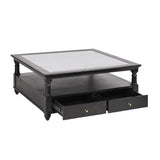 Elegant Black Marble Top Coffee Table