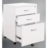 3 Drawer Pedastal  Unit for Use in Office Perfect for Storage Provided with wheels  (Engineered wood)