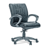Executive Chairs Mid Back With Leatherette Office Adjustable Arm Chair