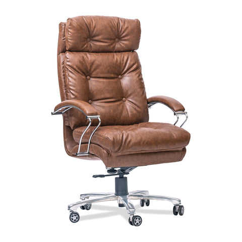 Leatherette Office Adjustable Revolving  Arm Chair