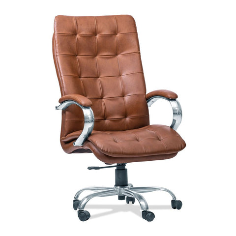 High Back Boss Chair with High Quality Executive Leather Chairs with Genuine Leather Luxury Wood Office Furniture