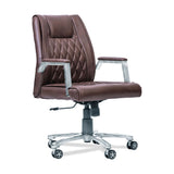 Executive Chairs High Back With Leatherette Office  Arm Chair In Brown Color