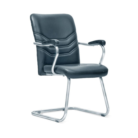 Back Office Visitor Chair with Arm (Black)