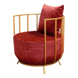 Upholstered Chair in Metal Frame