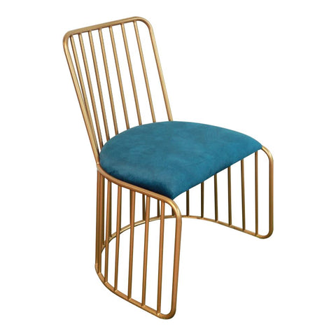 Upholstered Chair in Metal Frame