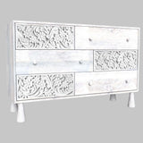 Solid Wooden Console Table Sofa Table Drawers Cabinets With White Finish