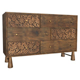 Solid Wooden Console Table Sofa Table Drawers Cabinets With  Wallnut Finish