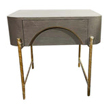 Wooden Cabinet  Grey Polished  with Brass handles