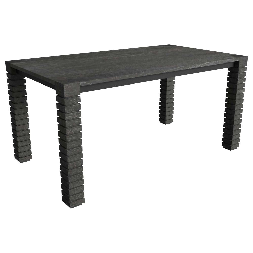 New Stylish Acacia Wood Coffee Table/Console Table With Grooved Legs Black Finish