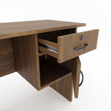 Wooden Computer Table Engineered Wood Study Table Teak Finish For Livingroom/StudyRoom