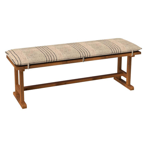 Solid Classic Wooden Finish Metal Bench