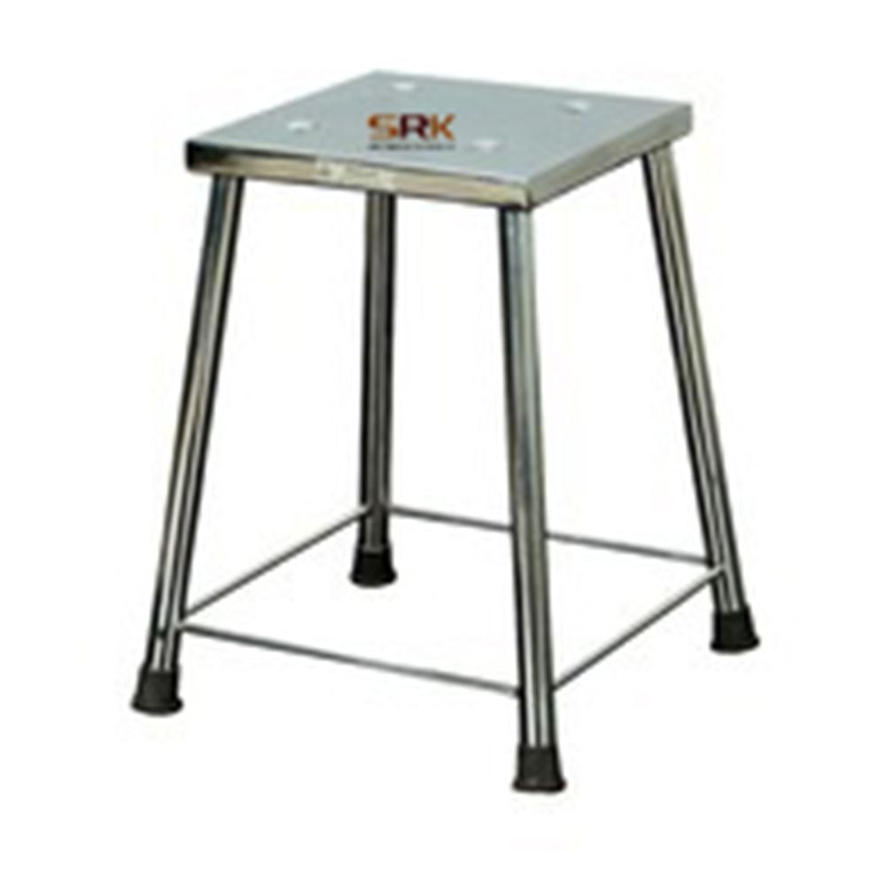 SRK Square Stainless Steel Stool/Stool/Home Stool/Kitchen Stool/Indoor Stool/Outer Stool/Medical Stool/SS Stool Office Stool