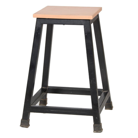 Steel Stool with Wooden Top