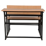 Student Chair & Dual Desk in Metal Frame Wooden To For School Student