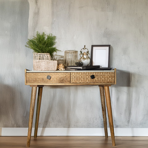 Mongo wood console table