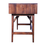 Counter height writing desk in brown color  classic study table in sagwan wood