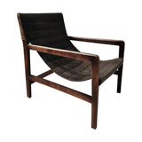 modern design Leather Sling Chair With Wooden Frame For Living Room