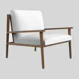 Cushioned Chair Wooden Legs For Lounge Chair in Solid Wood Brown Finish