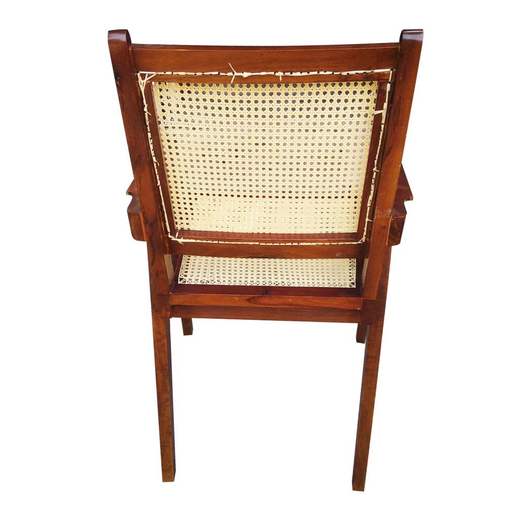 Wooden Chair in Rattan Cane Chair