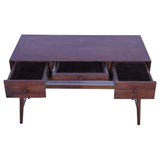 Counter height writing desk in brown color  classic study table in sagwan wood