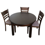 Wood Dark teak Finish With Dining Table And Chair
