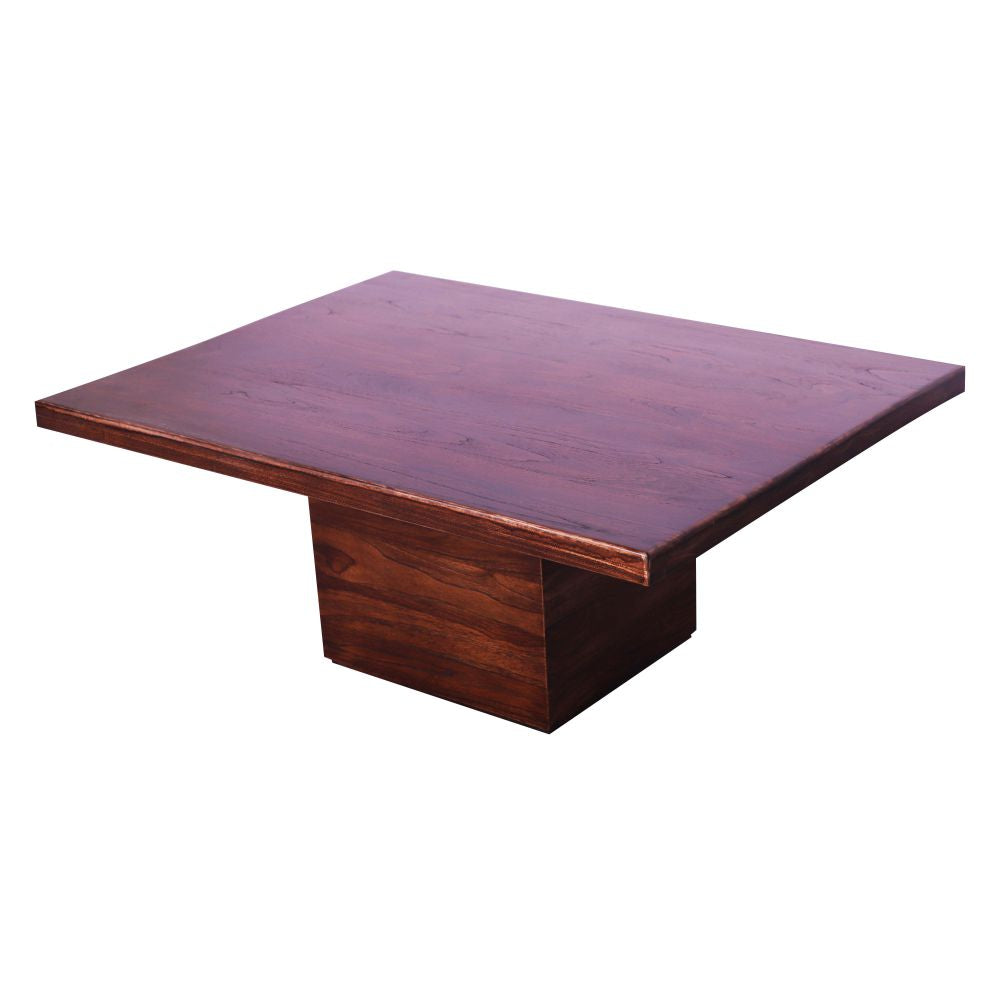 Sagwan wood grain finish center and coffee table walnut finish on top