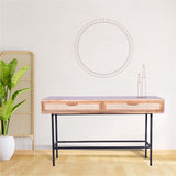 Sagwan Wood in vintage design hall & console table rattan cane table for studyroom