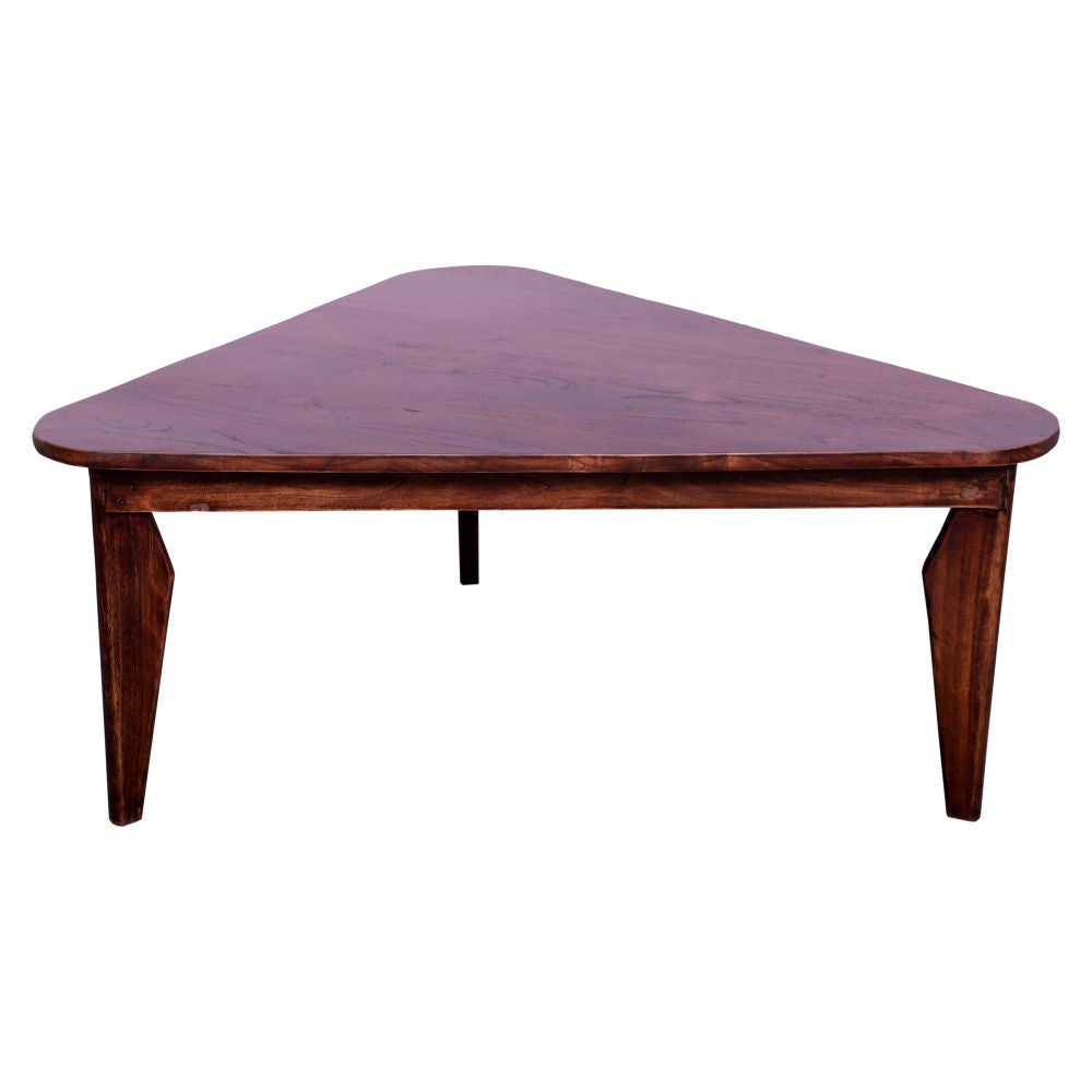 Vintage Walnut Finish  Center Table Made of Solid Shagan Wood Coffee Table