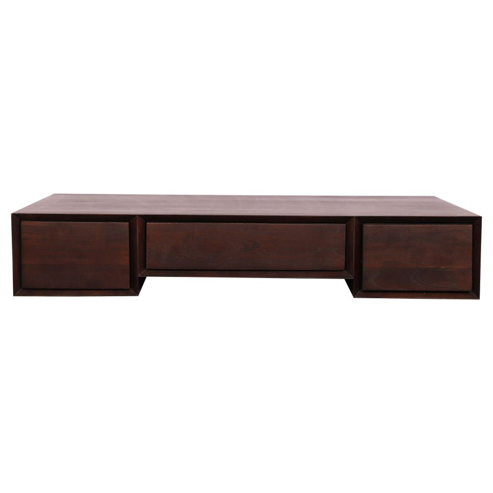 FLOATING TV Unit in Dark Walnut Finish WITH DRAWERS