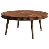 Perfect Home Decor Solid Wood Coffee Table in Brown Finish