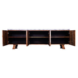 Living Room Bedside Console with Drawer With  Weathered  Wood Finish