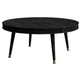 Vintage Charcoal black finish Finish Coffee table Made of Solid Wood for living room