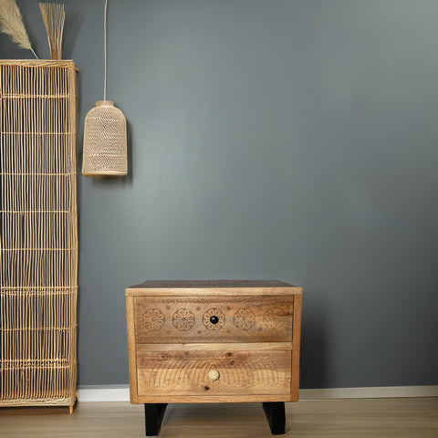 Solid wood collection console