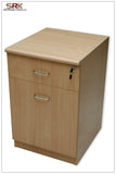 SRK Pedestal Storage Unit with 2 Drawers with Wheels with Key Lock Ideally Use for Home & Office