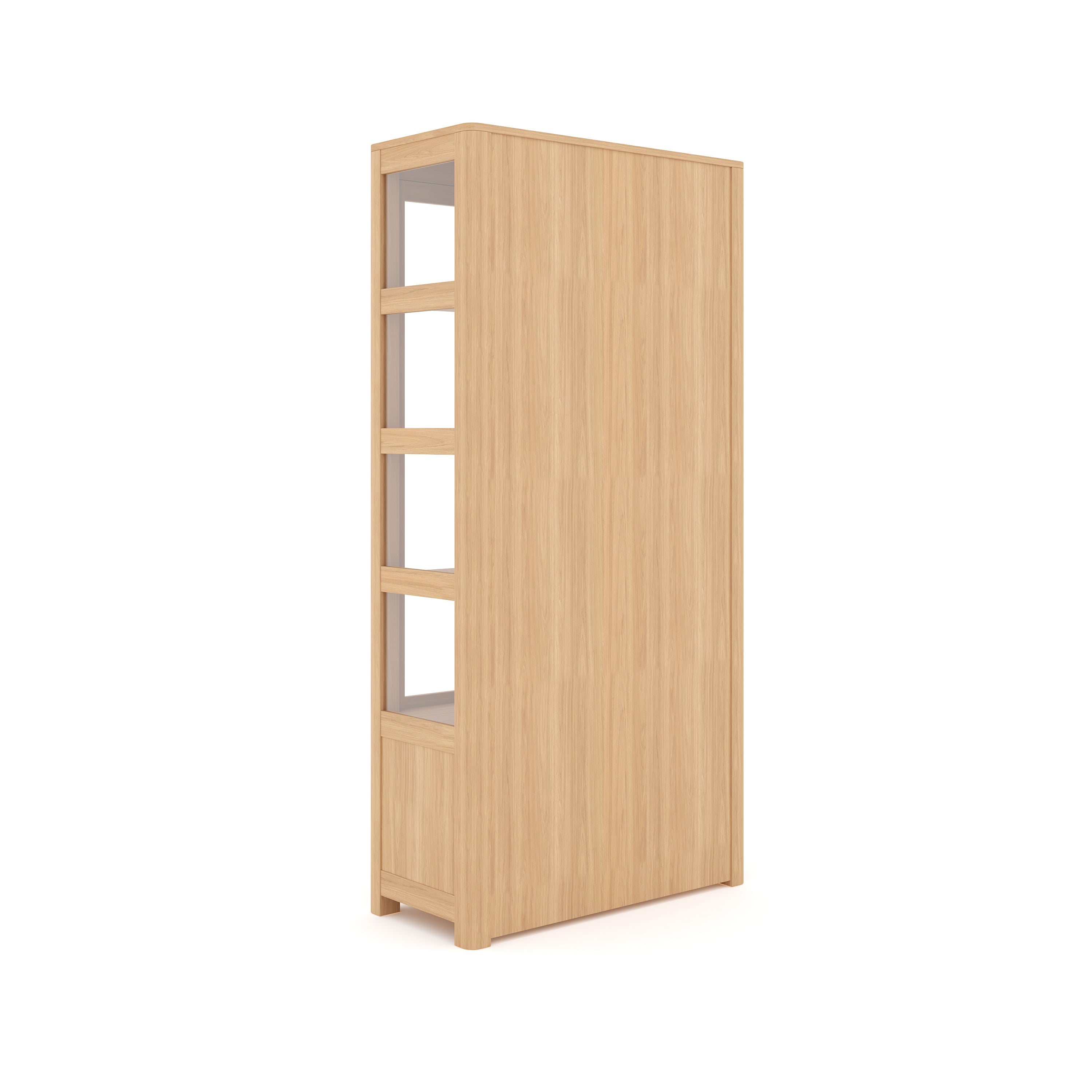 Glass Door Wooden Almirah Storage Cabinet