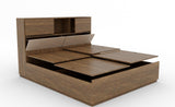Engineered Wood Box Storage Bed In Classic Walnut