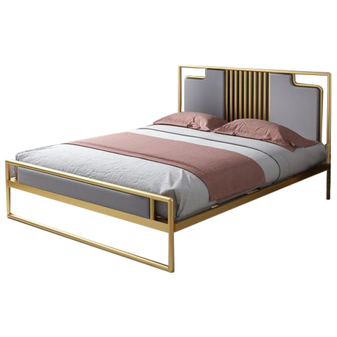 Metal Frame Bed In living Room with gold powder coated