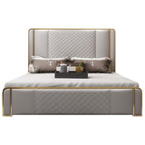 Metal Frame Bed In living Room with gold powder coated