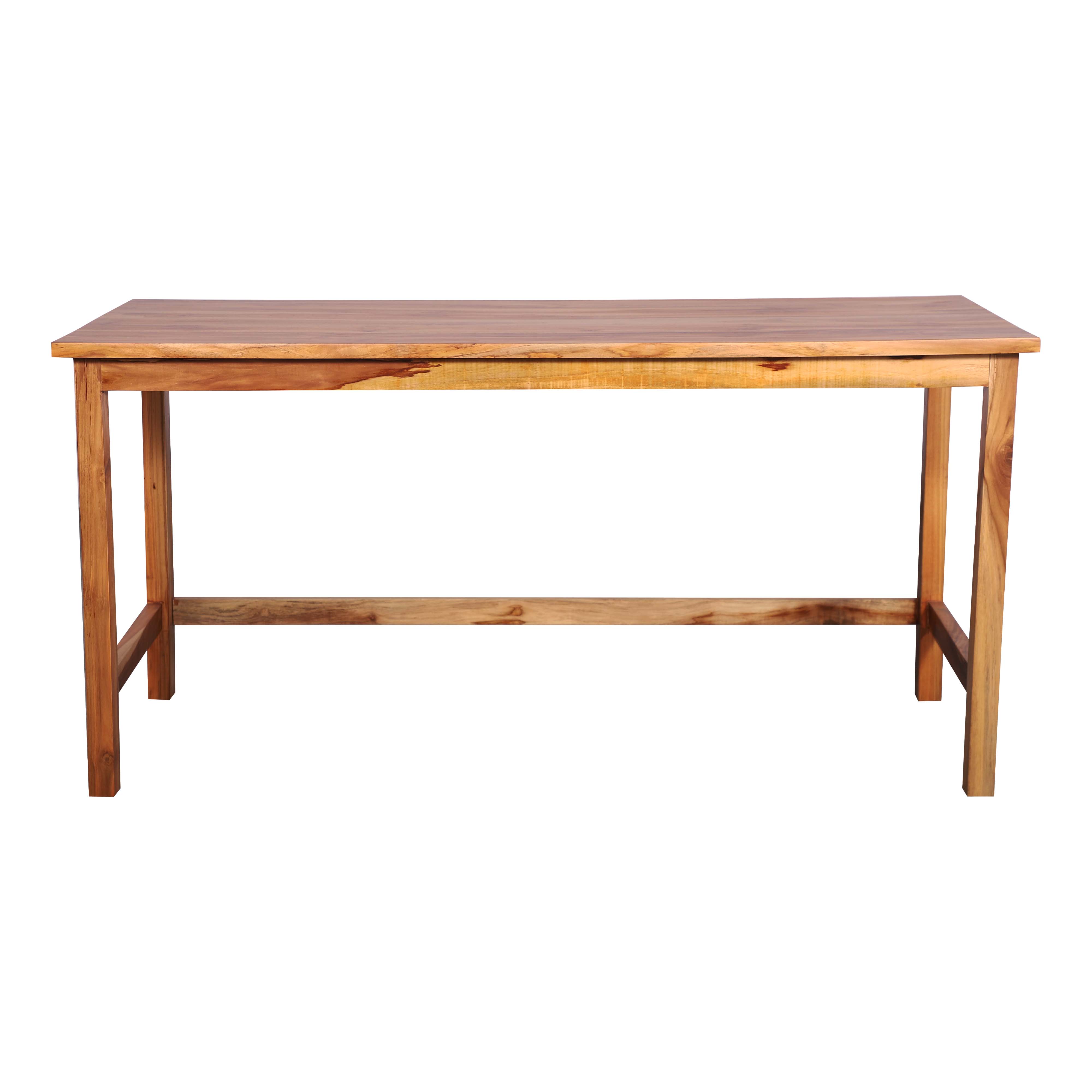 Sagwan  wood multi purpose study console center table for hall living room in natural finish