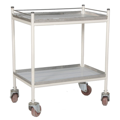 Smile Silver Stainless Steel Medical Table Trolley For Hospital