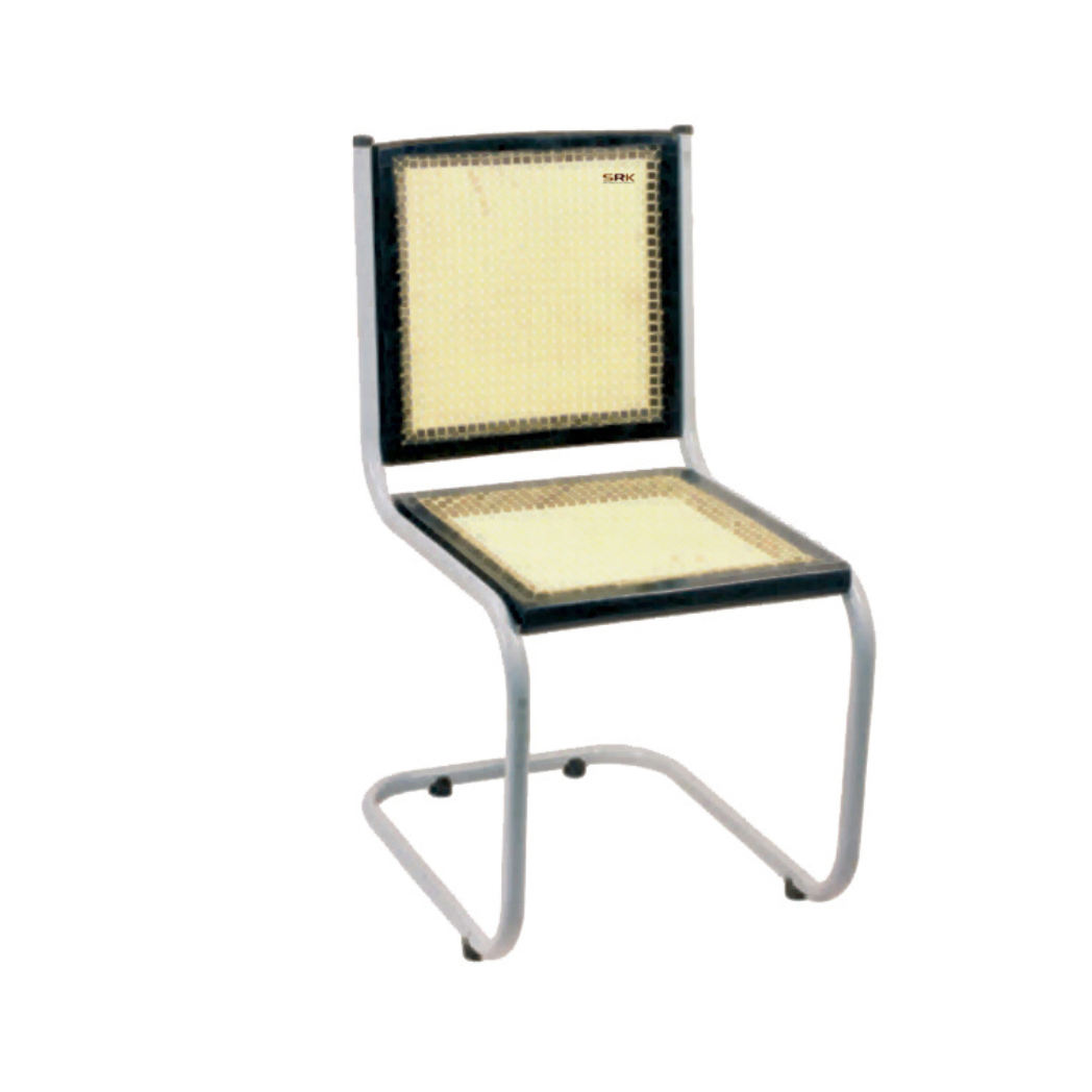 SRK Steel Tubular Chair Without Arm Caning in cantilever metal frame S- type Chair.