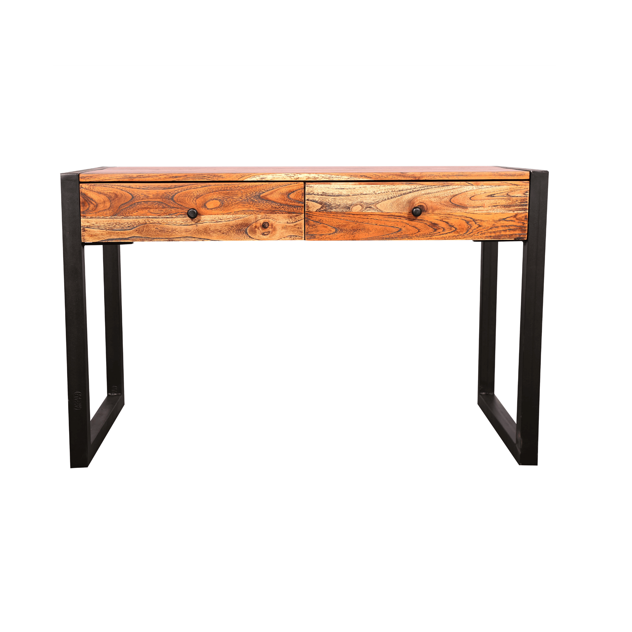 Sagwan vintage design hall 2 drawers and storage shelf console table study table weatherwood finish on wooden box